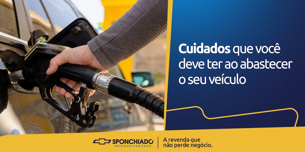 Cuidado ao abastecer o carro, evitando derramamentos de combustível